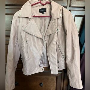 Pink Pleather bomber Jacket